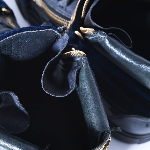 Giuseppe Zanotti Coby High-Top Sneakers - Black with Gold Accents (Size 44) - Picture 11 of 13